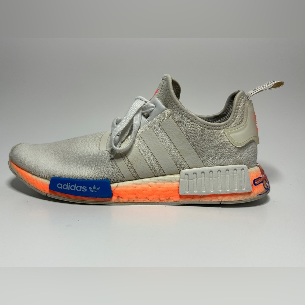 Adidas NMD R1 Graffiti - White Signal Coral. Size 8.5